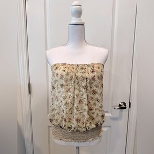 PAPAYA - Floral lace tube top